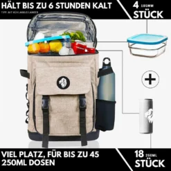 KHALISIA Kühltasche - Fahrradtasche Für Gepäckträger - Einsetzbar Als Gepäckträgertasche - Fahrrad Rucksack - Picknicktasche - Lunchtasche - Thermotasche Hält Kalt & Warm -Mepalhom Geschaft bf87cf04766bdb298db50d4c1e731d02