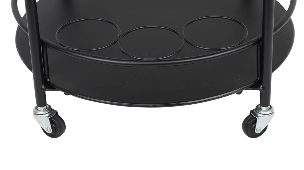 Servierwagen 'Bar', Deko Artikel, Runde Form, Wohnen, Ablagefläche, Lackiert 8 Servierwagen 'Bar', Deko Artikel, Runde Form, Wohnen, Ablagefläche, Lackiert – Bild 6