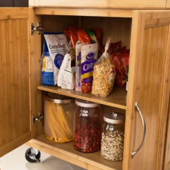 SoBuy Küchenwagen Aus Bambus Mit Edelstahltop, Servierwagen FKW13-N -Mepalhom Geschaft c03a16eb04f7e24cdddb5d4df094728c