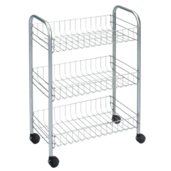 MetalTex Allzweckwagen - Silberfarben - Metall - Mit 3 Etagen -Mepalhom Geschaft c6f71289b7bd6a7edf33bd86c77a14ce