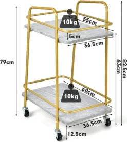 COSTWAY Küchenwagen Mit Universalrädern, Barwagen Rollwagen 2 Ablagen, Mobiler Servierwagen, Haushaltswagen Mit Stahlrahmen, Mehrzweckwagen Für Haus, Restaurant, Allzweckwagen Badwagen, Grau+Golden 13 COSTWAY Küchenwagen Mit Universalrädern, Barwagen Rollwagen 2 Ablagen, Mobiler Servierwagen, Haushaltswagen Mit Stahlrahmen, Mehrzweckwagen Für Haus, Restaurant, Allzweckwagen Badwagen, Grau+Golden -Mepalhom Geschaft c8db240137426f54d3a64349679c623a