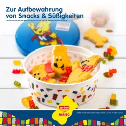 Zenker Haribo Vorratsdose Als Aufbewahrung Für Snacks Und Süßigkeiten Frischhaltedose Aus Kunststoff Mit Süßem Goldbär-Design Runde Dose Für Die Küche -Mepalhom Geschaft c99ca5b65a010dc90d014158f533f196