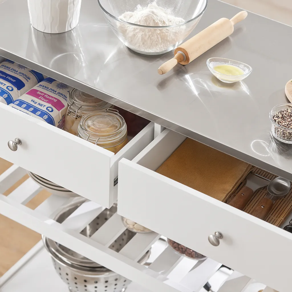 SoBuy® Küchenwagen Flurschrank Sideboard Beistelltisch Konsolentisch FKW47-W 10 SoBuy® Küchenwagen Flurschrank Sideboard Beistelltisch Konsolentisch FKW47-W – Bild 8