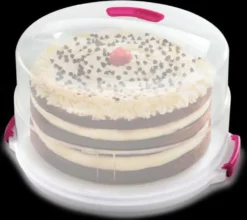 Metaltex Tortenbehälter ø36cm Höhenvers, Transparent/rot/weiß -Mepalhom Geschaft cdafb76db9fa9984493b54d5350c01a0