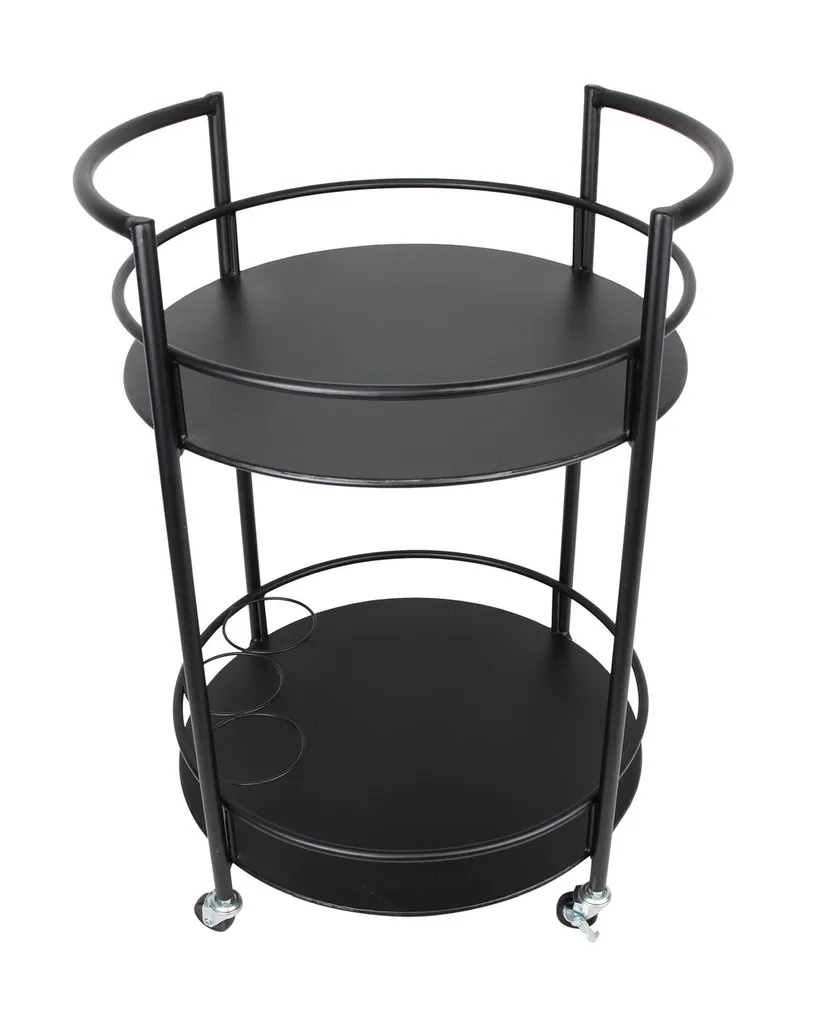 Servierwagen 'Bar', Deko Artikel, Runde Form, Wohnen, Ablagefläche, Lackiert 6 Servierwagen 'Bar', Deko Artikel, Runde Form, Wohnen, Ablagefläche, Lackiert – Bild 4