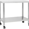 VidaXL Küchen-Arbeitstisch Mit Rollen 100x60x85 Cm Edelstahl -Mepalhom Geschaft ce371dc5ad1c0bb88efd60494be15d4a