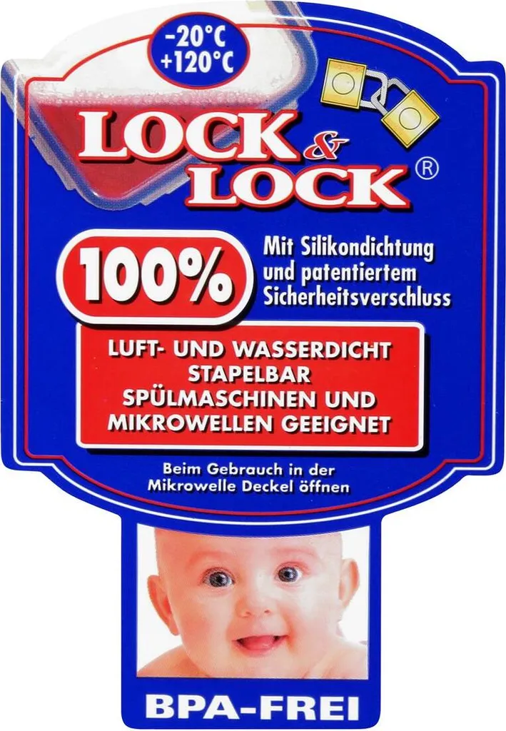 Lock & Lock Lock&Lock HPL818 Vorratsdose 1,9L - Luft Und Wasserdicht - Rechteckig (3er Pack 5 Lock & Lock Lock&Lock HPL818 Vorratsdose 1,9L - Luft Und Wasserdicht - Rechteckig (3er Pack – Bild 3