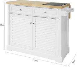 SoBuy FKW84-WN Kücheninsel Küchenwagen Mit Erweiterbarer Arbeitsplatte Küchenschrank Servierwagen Sideboard Auf Rollen Weiß -Mepalhom Geschaft d02679f787b42e63b74e097653cda352