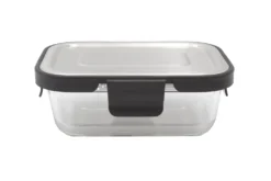 Steuber Glas Frischhaltedose 1500ml Mit Schwarzem Edelstahldeckel, Luftdichter Silikon-Klickdeckel, Backofengeeignet -Mepalhom Geschaft d40b6ffcc57f1cd40ec1fb00d9886fd0