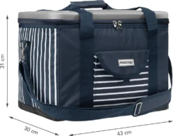 Anndora Kühltasche XL 40 Liter AHOI Mit Reissverschluss - Blau-weis-gestreift -Mepalhom Geschaft d4b970332348fda87ff5b47336c4be08