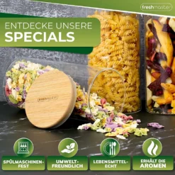 Fresh Master Premium Vorratsdosen Vorratsgläser Für Luftdichte Aufbewahrung I Vorteils Gläser Set (8 Teilig) -Mepalhom Geschaft d52db4f90a4b63a227da0f538225a2d6