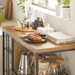 SoBuy SVW18-F Servierwagen Beistellwagen Rollwagen Teewagen Barwagen Küchenwagen Mikrowellenregal Küchenrollwagen BHT Ca.: 110x92x45cm -Mepalhom Geschaft d65149ce54246c93b5a8865426b9f9dd