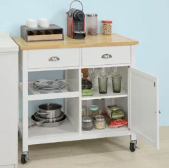 SoBuy Küchenwagen Mit Ablagen Und Schubladen Küchenschrank Rollwagen,FKW62-WN -Mepalhom Geschaft d65a2084e6d849b357e7d01f3e1f6abd