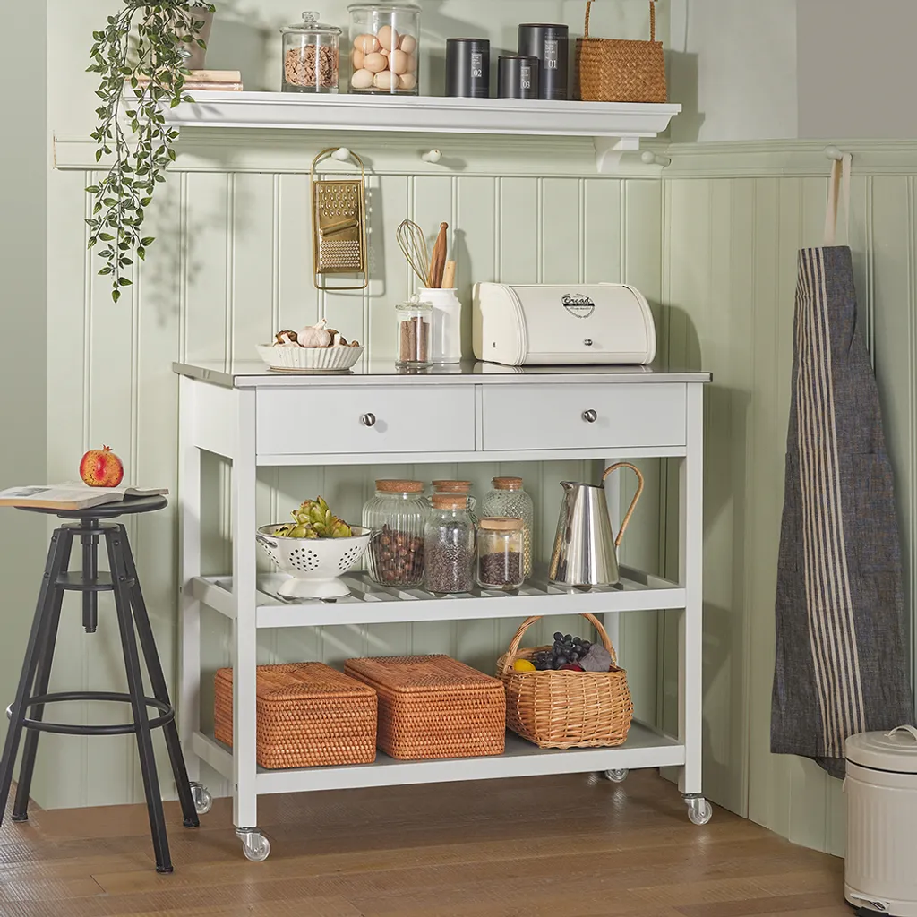 SoBuy® Küchenwagen Flurschrank Sideboard Beistelltisch Konsolentisch FKW47-W 3 SoBuy® Küchenwagen Flurschrank Sideboard Beistelltisch Konsolentisch FKW47-W