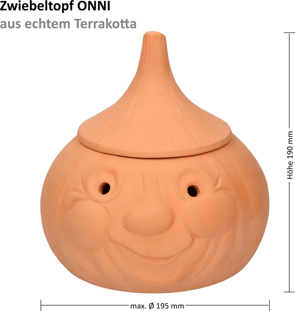 Mambocat Zwiebeltopf Onni Terrakotta Vorrats-Dose Mit Deckel Zur Aufbewahrung Von Ca. 900g Zwiebeln 10 Mambocat Zwiebeltopf Onni Terrakotta Vorrats-Dose Mit Deckel Zur Aufbewahrung Von Ca. 900g Zwiebeln – Bild 8