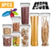 Lospitch 8er Set Vorratsdosen Müsli Behälter Mehl Nudel Schüttdose Pasta Lebensmittel -Mepalhom Geschaft dbe0be65cc5bd93aec61f04709766c04