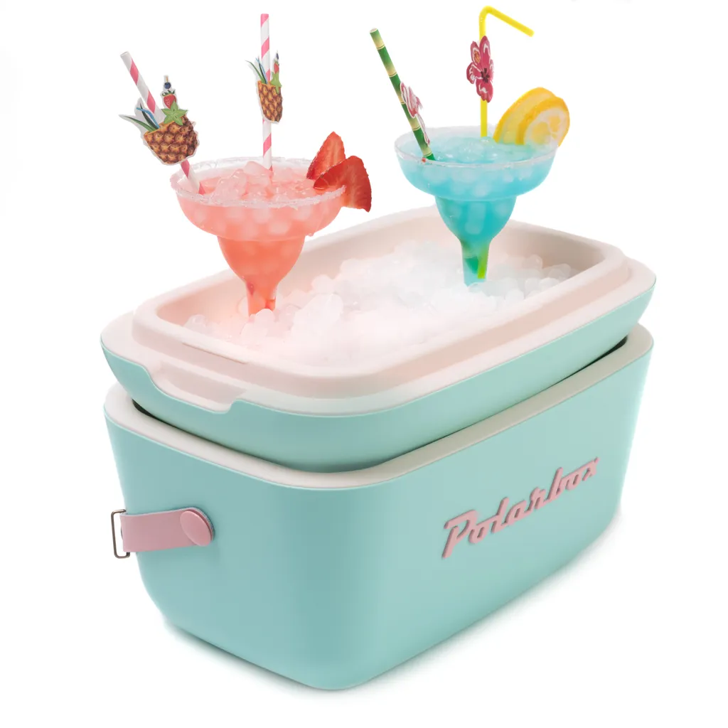 Kühlbox | Passive Kühlbox | Kühltaschen Polar In Retro Vintage Design Aus Kunststoff Mit Polystyrol (Airpop) Thermische Isolierung, 12L In Türkis 6 Kühlbox | Passive Kühlbox | Kühltaschen Polar In Retro Vintage Design Aus Kunststoff Mit Polystyrol (Airpop) Thermische Isolierung, 12L In Türkis – Bild 4