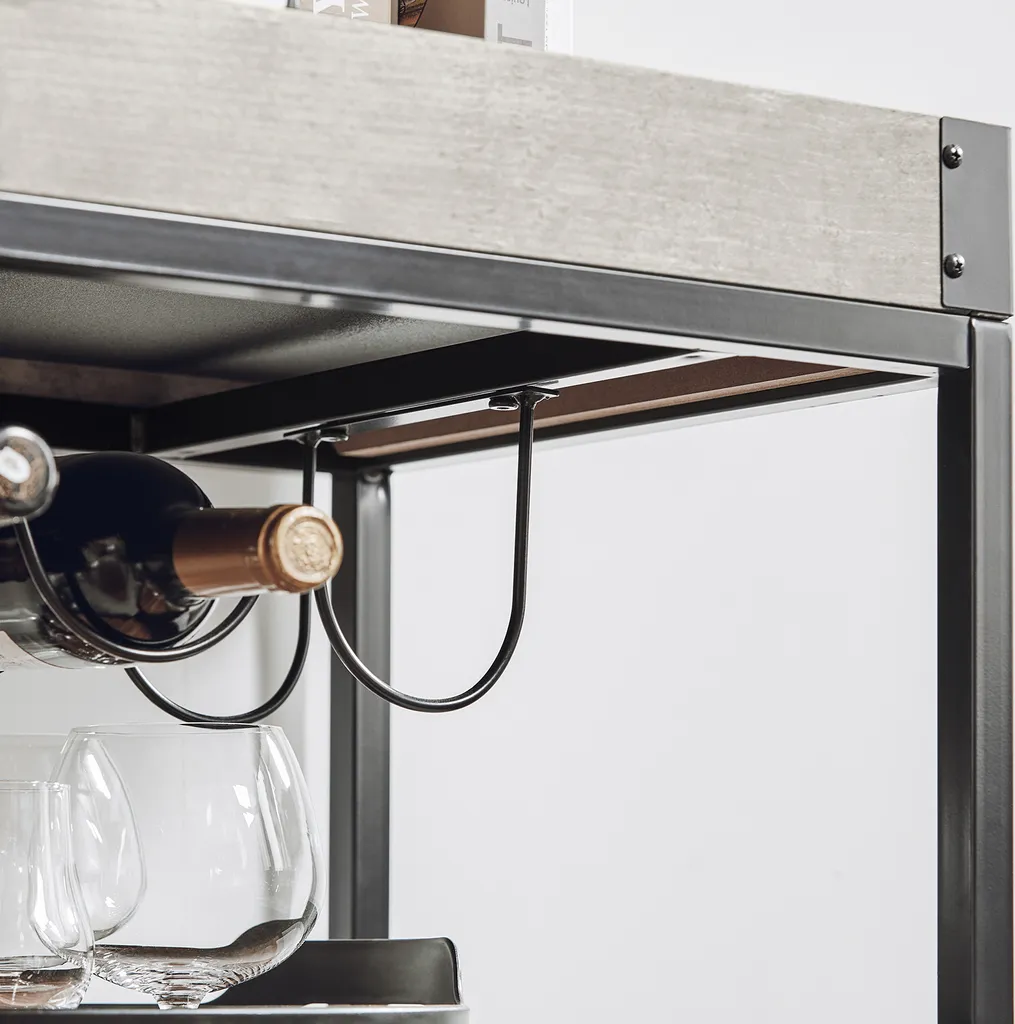 SoBuy FKW56-HG Servierwagen Mit 2 Ablagen Und Einem Abnehmbaren Tablett Küchenwagen Mit Rollen Rollwagen Metall Rollbar Beton Hell 8 SoBuy FKW56-HG Servierwagen Mit 2 Ablagen Und Einem Abnehmbaren Tablett Küchenwagen Mit Rollen Rollwagen Metall Rollbar Beton Hell – Bild 6