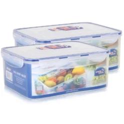 Lock & Lock Lock&Lock HPL836 Vorratsdose 5,5L - Luft Und Wasserdicht - Rechteckig (2er Pack)