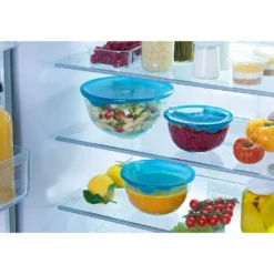 Pasabahce 97314 Chefs Vorratsdosen 3er Set Aufbewahrung Servierschalen Set Rührschüssel Glas Stapelbar Salat Schüsseln Schale Mit Deckel -Mepalhom Geschaft dee0c82e1e5db69ab28cf184987d02e2