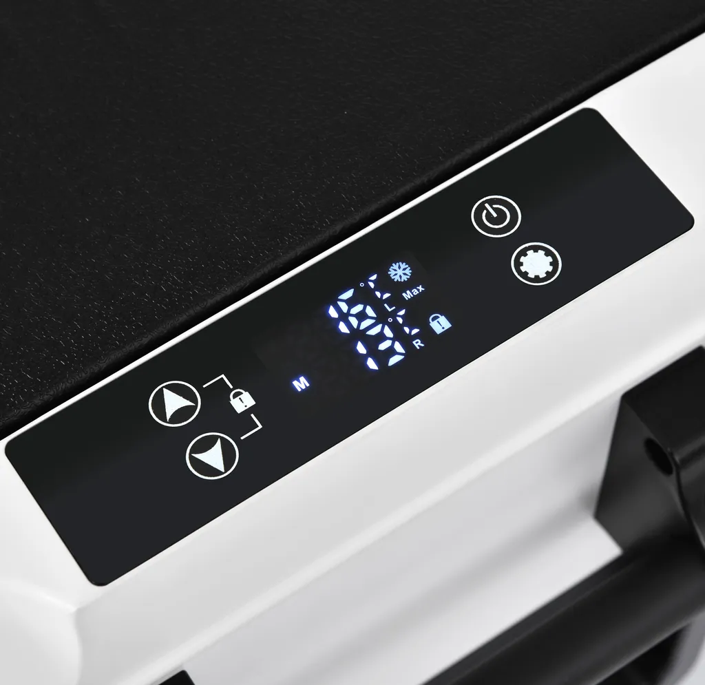 Merax Elektrisch Kühlbox Mit Kompressor 31.5L Schwarz, Mini Kühlschrank Tragbar Kühlleistung Bis -20° C, Gefrierbox 12/24 V Und 230 V Für Büro, Auto, Camping, Garten 19 Merax Elektrisch Kühlbox Mit Kompressor 31.5L Schwarz, Mini Kühlschrank Tragbar Kühlleistung Bis -20° C, Gefrierbox 12/24 V Und 230 V Für Büro, Auto, Camping, Garten – Bild 17