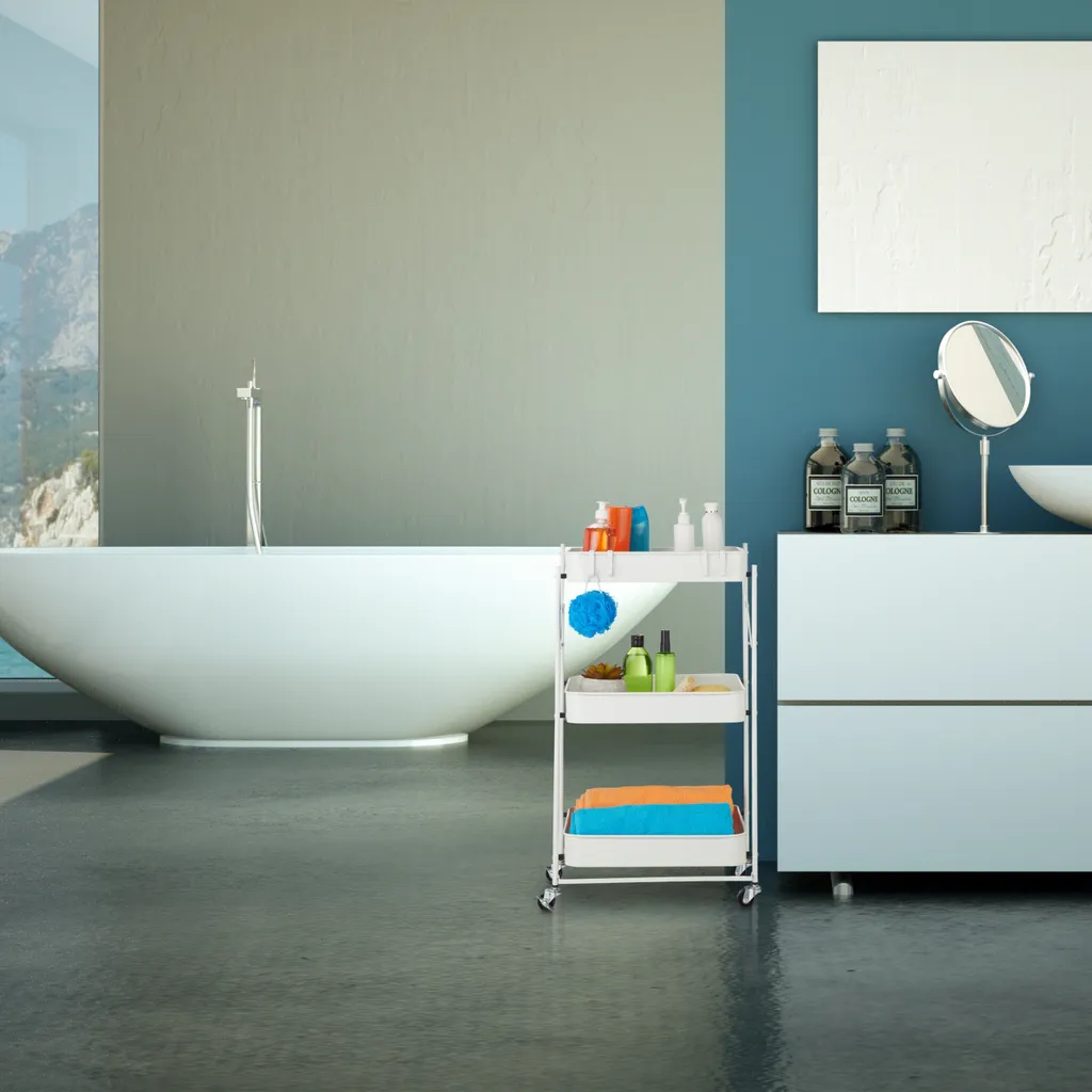 Relaxdays Faltbarer Rollwagen 4 Relaxdays Faltbarer Rollwagen – Bild 2