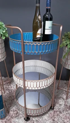 Haku Servierwagen, Gold-creme-türkis-taupe - Maße: 40 Cm X 36 Cm X 77 Cm; 20241 -Mepalhom Geschaft e6466f9d57ab8ecd4641276673a20a2c