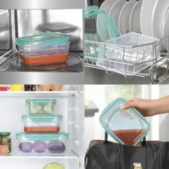 Frischhaltedosen Set Klick Gefrierdosen Lunchbox Deckel 14-tlg. Aquamarin -Mepalhom Geschaft e982d192223b6002c3551b5239327d22