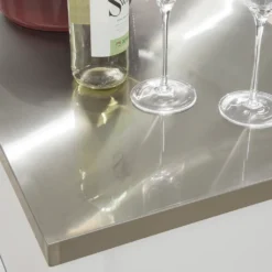 SoBuy FKW83-W Servierwagen Mit 2 Körben Und 2 Schubladen Küchenwagen Küchenschrank Rollwagen Mit Edelstahlplatte Weiß -Mepalhom Geschaft eaeab12a9fd594a3f2fe442e878c3592