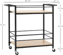 HOMCOM Küchenwagen Servierwagen Aufbewahrungswagen Beistellwagen Mit 2 Ebenen Und Griff Rollenwagen Für Küche Esszimmer Belastbarkeit 60 Kg Spanplatte 82 X 40 X 75 Cm 12 HOMCOM Küchenwagen Servierwagen Aufbewahrungswagen Beistellwagen Mit 2 Ebenen Und Griff Rollenwagen Für Küche Esszimmer Belastbarkeit 60 Kg Spanplatte 82 X 40 X 75 Cm -Mepalhom Geschaft ee1b0033b357b4b41789c501f3baeb17