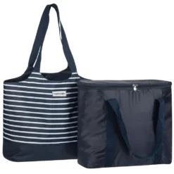 Strandtasche 2 In 1 Kühltasche + SchultertascheAHOI Blau Weiß - Navy 11 Strandtasche 2 In 1 Kühltasche + SchultertascheAHOI Blau Weiß - Navy -Mepalhom Geschaft f3b8cb4b02126007fea839803f54cb52