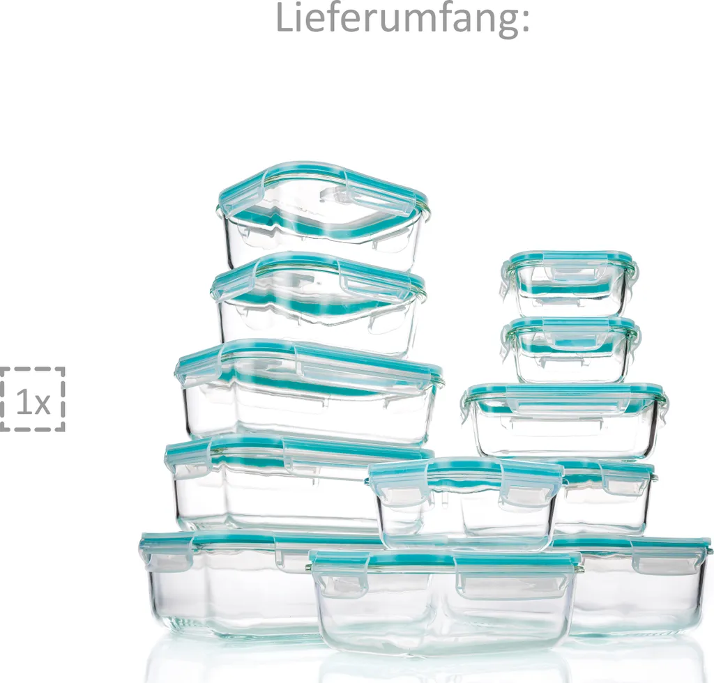 Sänger Frischhaltedosen Set Aus Glas 12er Set 8 Sänger Frischhaltedosen Set Aus Glas 12er Set – Bild 6