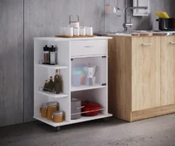 VCM Holz Küchenwagen Servierwagen Rollwagen Ablage Rollbar Rollen Schublade Pocis Weiß -Mepalhom Geschaft f5a8c7364330a5b20441411204e1cb27