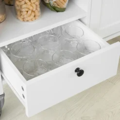 SoBuy FKW104-W Küchenwagen Servierwagen Rollwagen Mit Tür, Flaschenablage Und Schublade Weiß BHT Ca.: 80x93x40cm -Mepalhom Geschaft f5c28f2b96514b46448f143c5d8a70f0