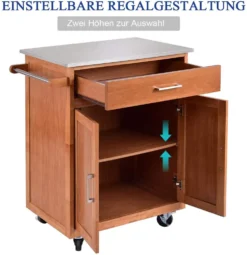 COSTWAY Küchenwagen Mit Schublade, Kücheninsel Mit Handtuchhalter, Küchenschrank Rollbar, Servierwagen Aus Holz, Kücheninselwagen, Mikrowellenwagen, Sideboard Naturholz 8 COSTWAY Küchenwagen Mit Schublade, Kücheninsel Mit Handtuchhalter, Küchenschrank Rollbar, Servierwagen Aus Holz, Kücheninselwagen, Mikrowellenwagen, Sideboard Naturholz -Mepalhom Geschaft f7046ec6e615b0d8c257d5a130d3ceb4