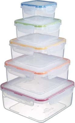 Lock&Lock HPL980CLQ5 Frischhaltedosen 5er Set - Luft & Wasserdicht (1er Pack) -Mepalhom Geschaft f72879aa608457106805639989e9ae59