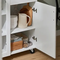 SoBuy FSB57-W Sideboard Auf Rollen Küchenwagen Küchenschrank Rollwagen Aufbewahrungsschrank Küchekommode Küchentrolley Weiß BHT Ca.: 116x86x40cm -Mepalhom Geschaft faaeb214760292b386398dfd03aa9867