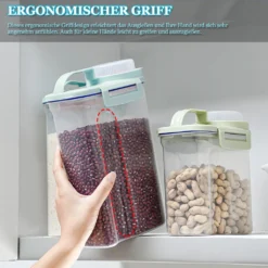 Vorratsdosen 2L Müslidosen Mit Messbecher BPA-frei Luftdicht Müsli Schüttdose Mit Deckel Kunststoff Vorratsbehälter Küche Aufbewahrungsbox Für Mehl Getreide Reis (Blau) -Mepalhom Geschaft fb70473f16712980e903a728991b0326 1