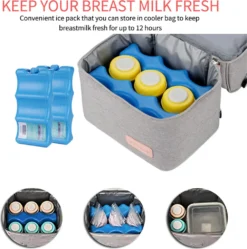 Muttermilch-Kühltasche Mit Kühlakkus, Doppellagig, Passend Für 3 Flaschen, Bis Zu 255 Ml, Für Stillen, Muttermilch, Pumpbeutel, Rucksack ,Denim Blue 17 Muttermilch-Kühltasche Mit Kühlakkus, Doppellagig, Passend Für 3 Flaschen, Bis Zu 255 Ml, Für Stillen, Muttermilch, Pumpbeutel, Rucksack ,Denim Blue -Mepalhom Geschaft fdf624ddc40446f6b7cb2d6e6ce2e652 1