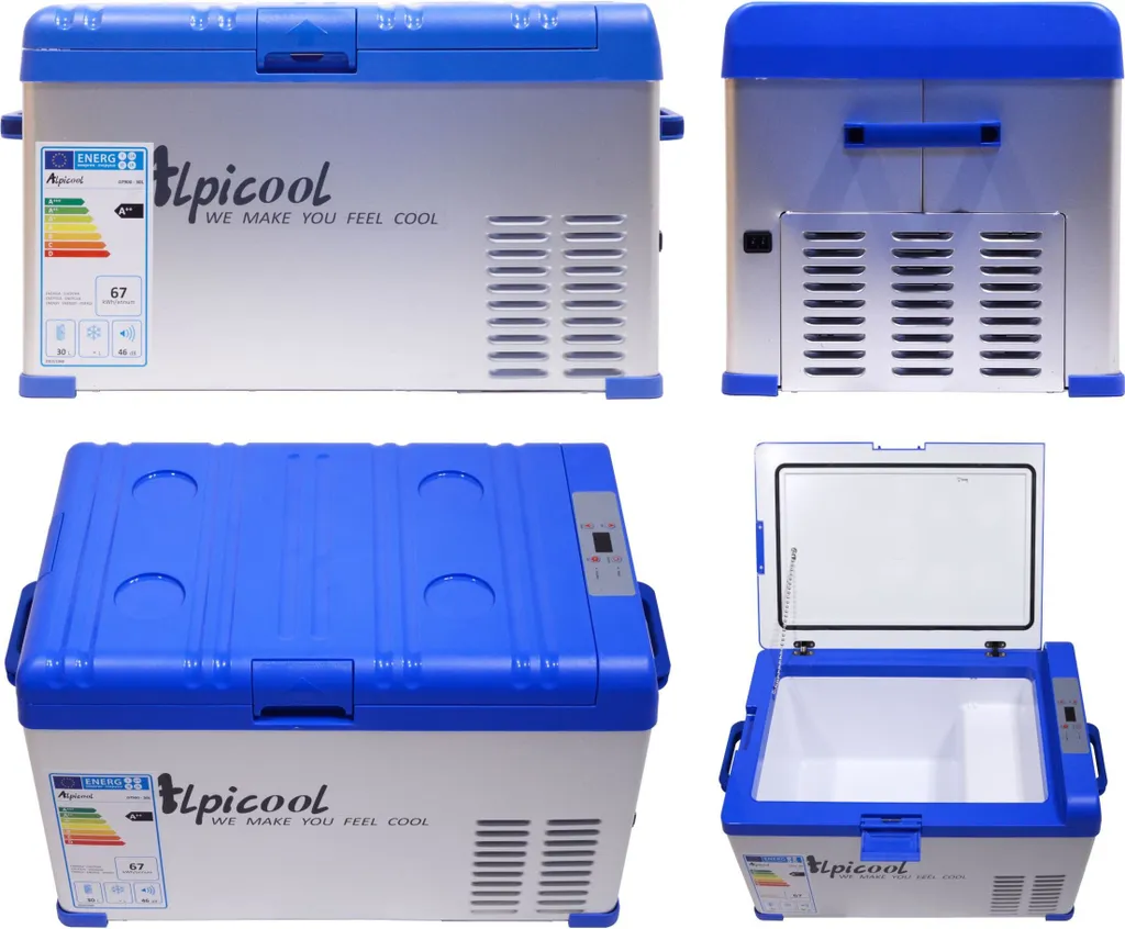 Compass 07090 - Kühlbox ALPICOOL Mit Kompressor 30l 230/24/12V -20°C BLAU 4 Compass 07090 - Kühlbox ALPICOOL Mit Kompressor 30l 230/24/12V -20°C BLAU – Bild 2