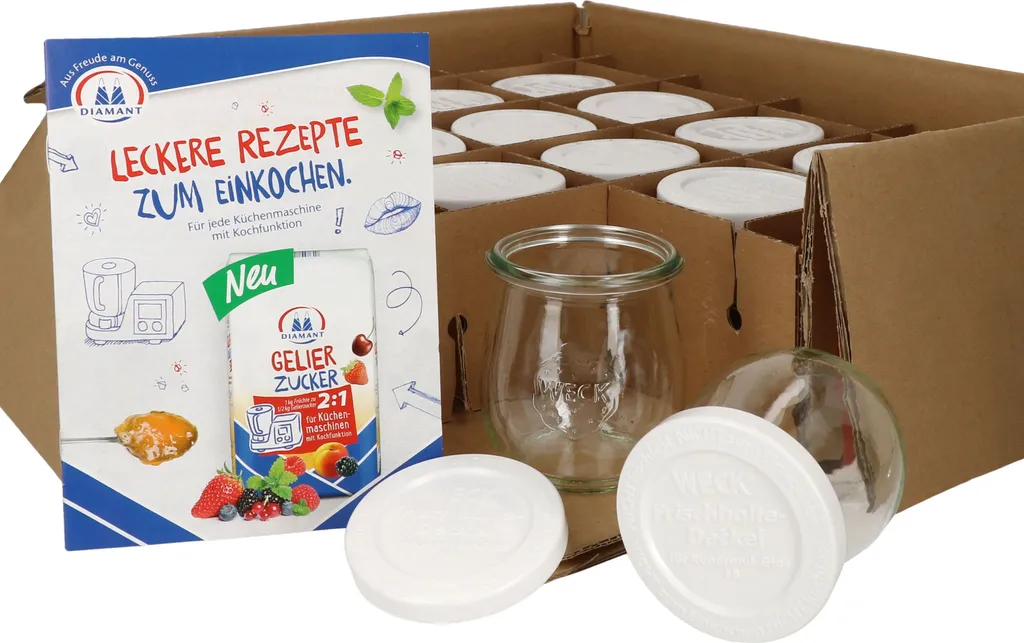 MamboCat 12er Set Weckgläser Tulpenglas Mit Frischhalte-Deckel 220ml + Rezeptheft 4 MamboCat 12er Set Weckgläser Tulpenglas Mit Frischhalte-Deckel 220ml + Rezeptheft – Bild 2