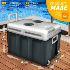 Tillvex Kühlbox Elektrisch 40L Grau Mit Rollen | Mini-Kühlschrank 230 V Und 12 V Für KFZ Auto Camping | Kühlt & Wärmt | ECO-Modus 11 Tillvex Kühlbox Elektrisch 40L Grau Mit Rollen | Mini-Kühlschrank 230 V Und 12 V Für KFZ Auto Camping | Kühlt & Wärmt | ECO-Modus -Mepalhom Geschaft ff2d0e9c7040a84bc432b8a06c91fccd